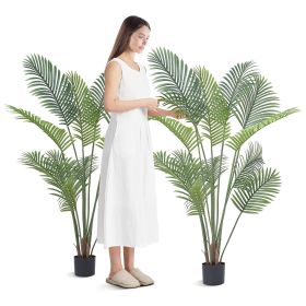 VEVOR Artificial Palm Tree, 5 FT Tall Faux Plant, Secure PE Material & Anti-Tip Tilt Protection Low-Maintenance Plant