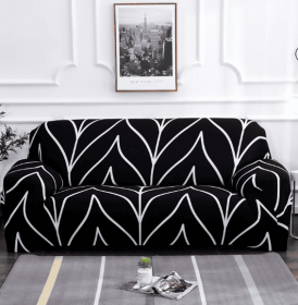 Elastic Universal Sofa Cover (Option: Black-195 230cm)