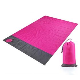 Portable Waterproof Picnic Mat Beach Mat Pocket Blanket (Option: Pink-210x200cm)