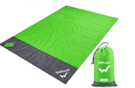 Portable Waterproof Picnic Mat Beach Mat Pocket Blanket (Option: Green-200x210cm)