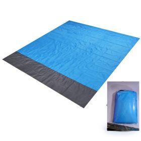 Portable Waterproof Picnic Mat Beach Mat Pocket Blanket (Option: Blue-210x200cm)