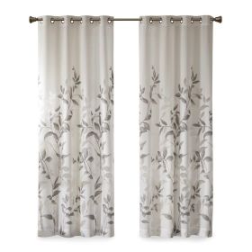 Burnout Printed Curtain Panel Pair(2 Pcs Window Panels) (Color: as Pic)