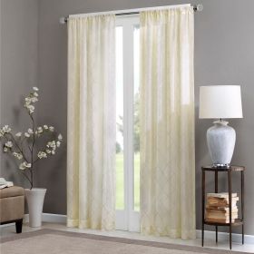 Diamond Sheer Window Curtain Panel(Only 1 Pc Panel) (Color: as Pic)