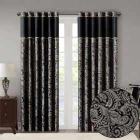 Jacquard Curtain Panel Pair(2 Pcs Window Panels) (Color: as Pic)