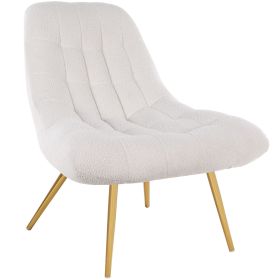 Aubrey French Boucle Lounge Chair (Color: as Pic)