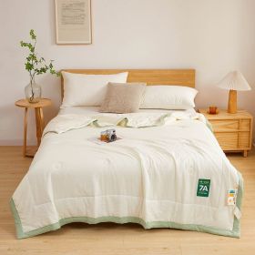 Antibacterial Raw Cotton Washable Summer Cool Quilt (Option: Cream White-220x240cm)